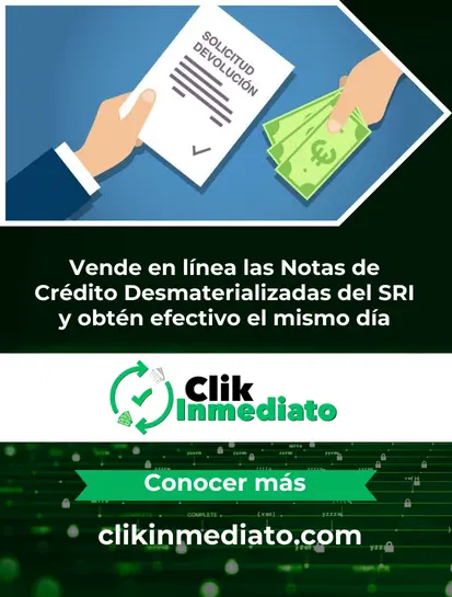 Notas de Crédito Desmaterializadas SRI - Clik Inmediato