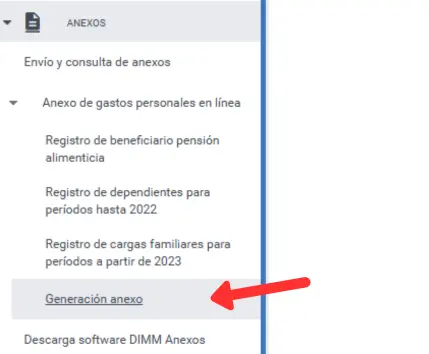 Genera el Anexo en SRI en Línea