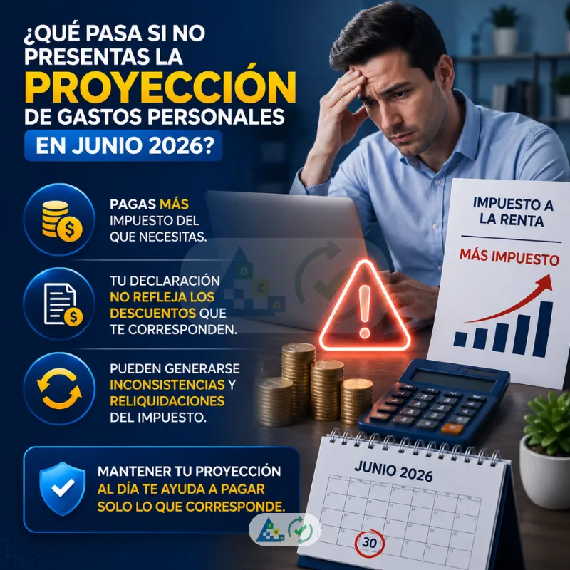 Consecuencias de no presentar la Proyección de Gastos personales en junio de 2026