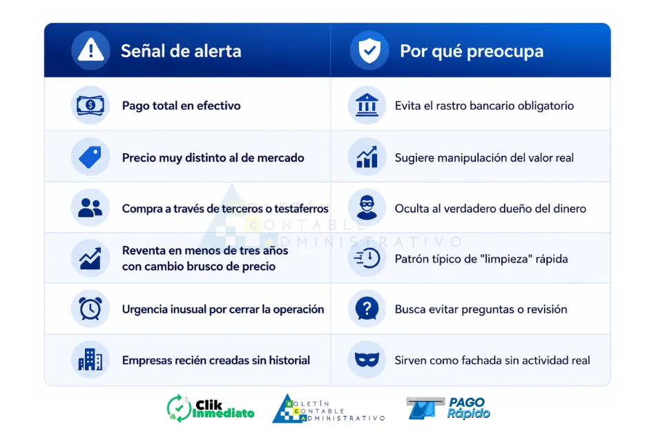 Lavado en la construcción y sector inmobiliario